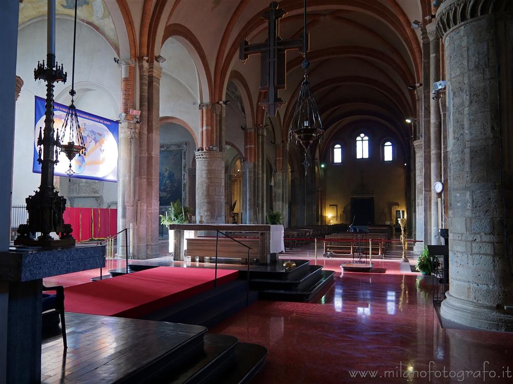 Milan (Italy) - Interior of the Basilica of Sant'Eustorgio